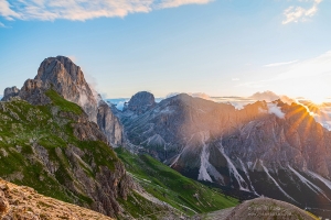 Východ slunce z Passo delle Coronelle